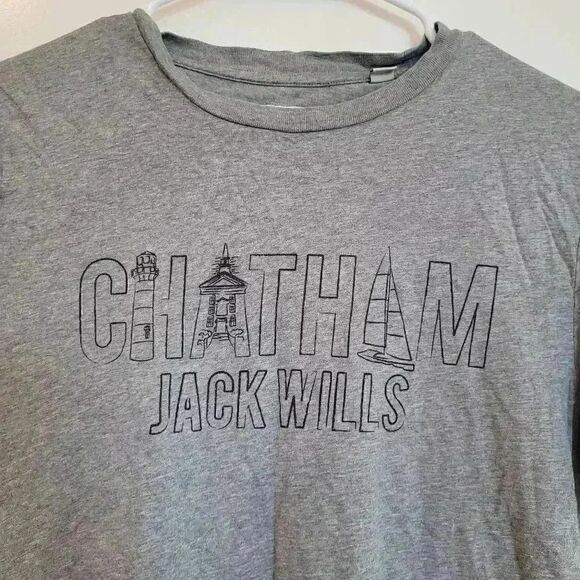 Jack Wills Chatham Massachusetts Graphic Heather Gray Crew Neck T-Shirt - Picture 8 of 8